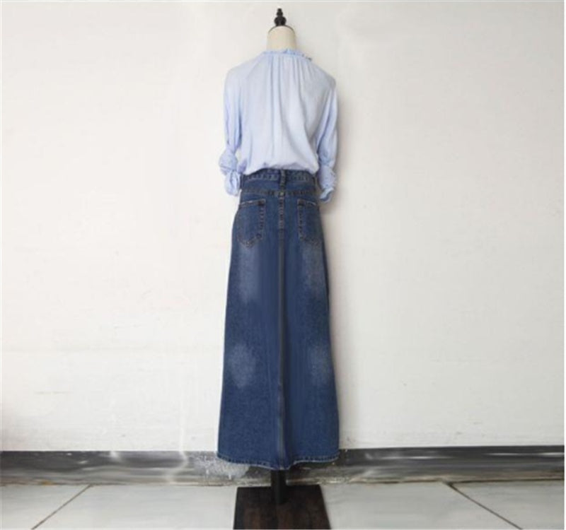 Lange Denim rok