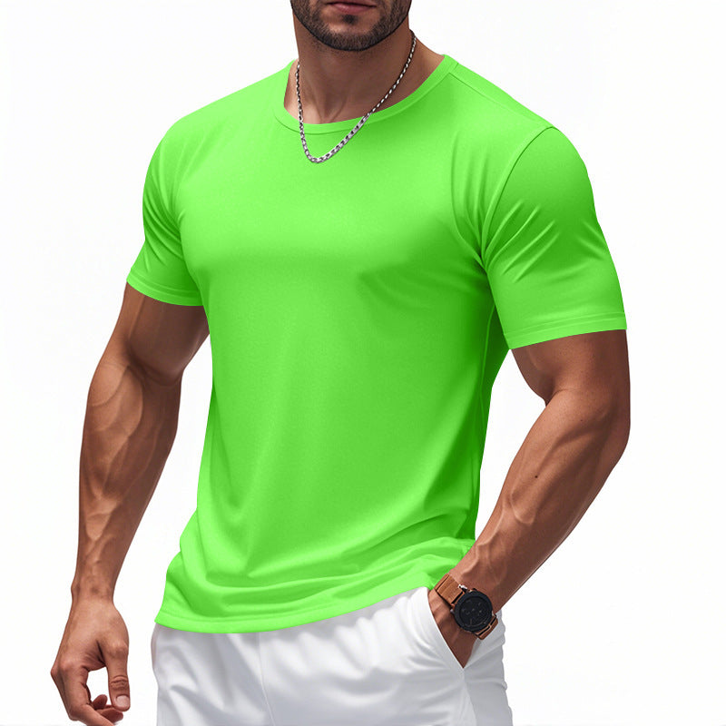 Workout T-shirt met ronde hals en korte mouwen
