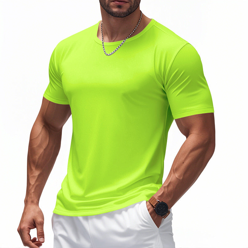 Workout T-shirt met ronde hals en korte mouwen