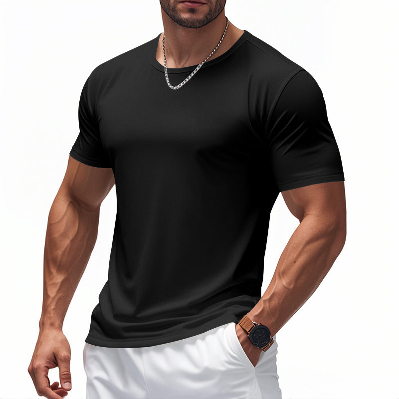 Workout T-shirt met ronde hals en korte mouwen