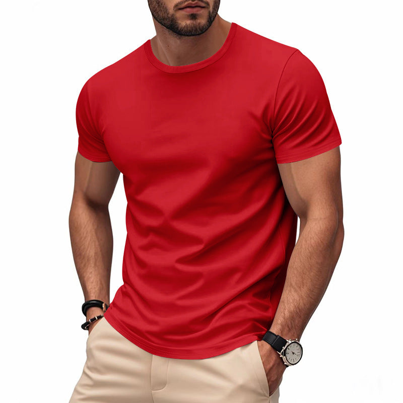 Workout T-shirt met ronde hals en korte mouwen
