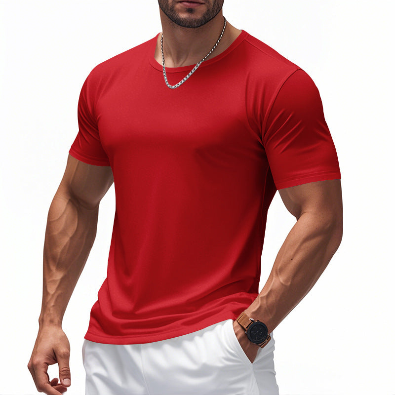 Workout T-shirt met ronde hals en korte mouwen