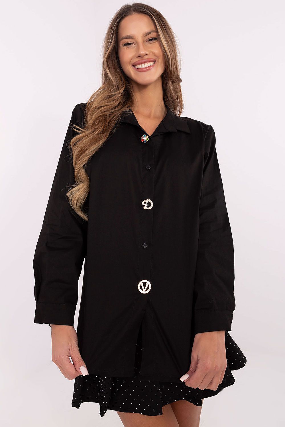 Overhemd met lange mouwen model 204396 Italy Moda