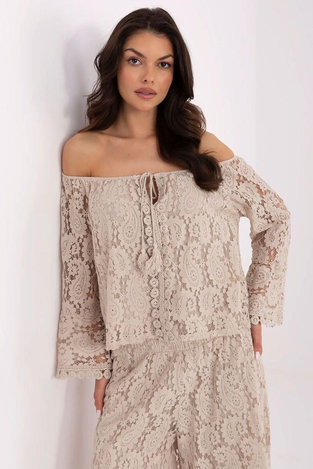 Blouse Italy Moda -beige - MiCa's Fashion & Lifestyle