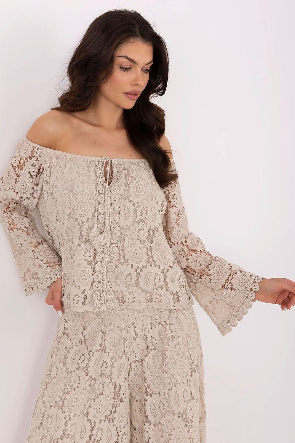 Blouse Italy Moda -beige - MiCa's Fashion & Lifestyle