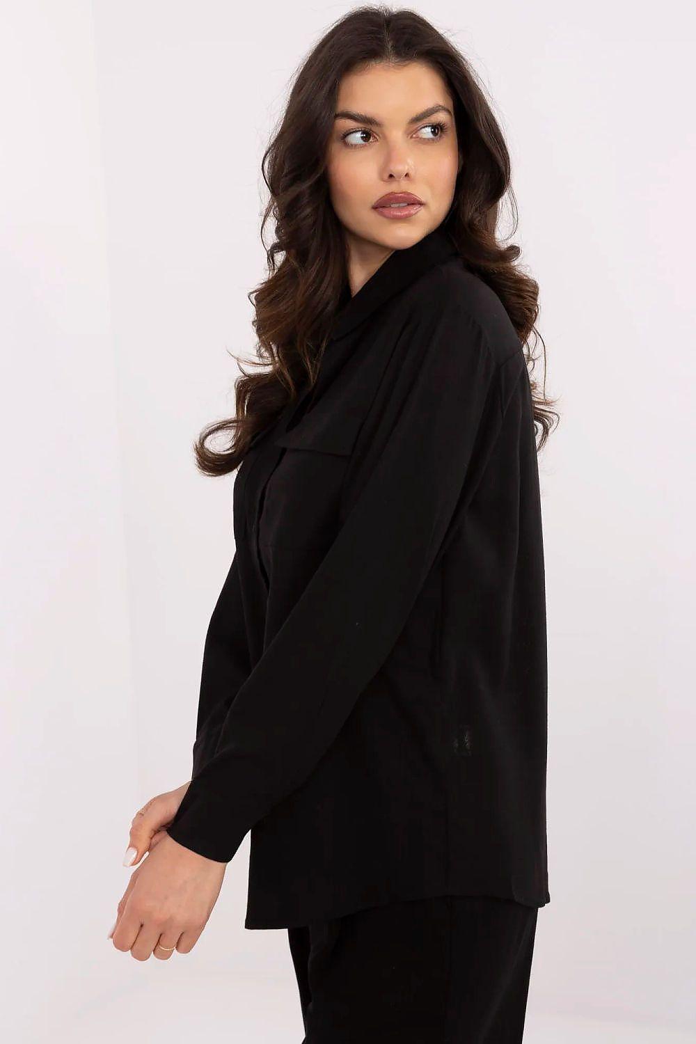 Overhemd met lange mouwen NM -zwart - MiCa's Fashion & Lifestyle