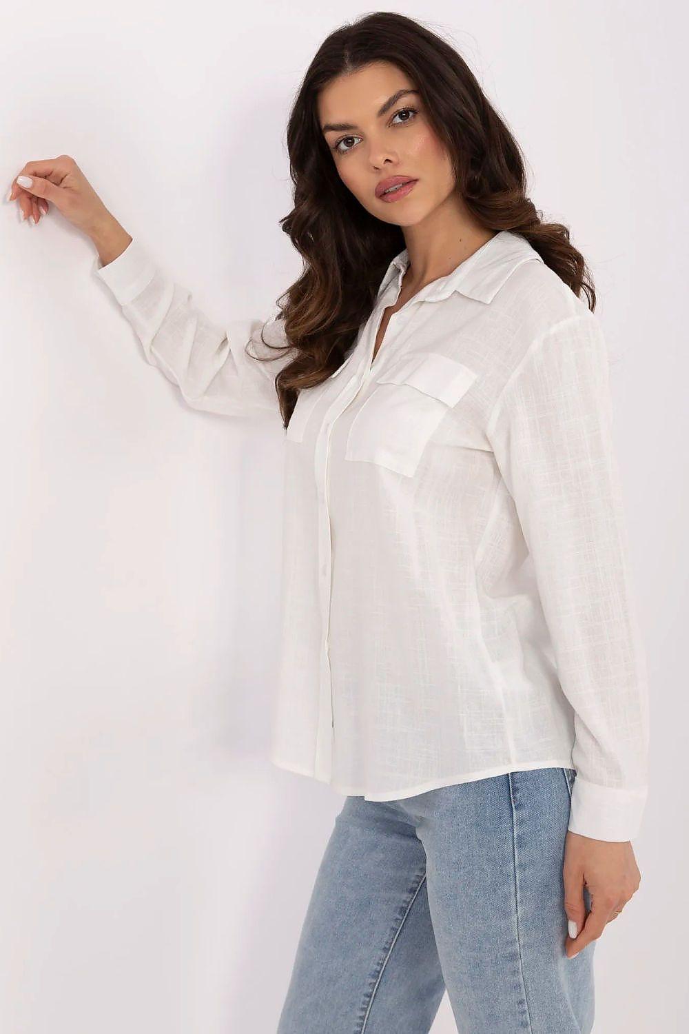 Overhemd met lange mouwen NM -Wit - MiCa's Fashion & Lifestyle