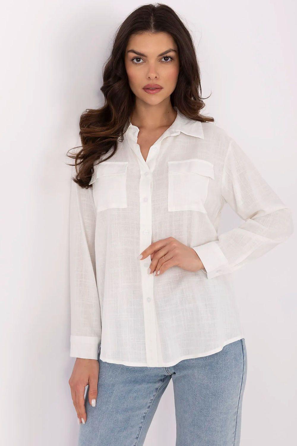 Overhemd met lange mouwen NM -Wit - MiCa's Fashion & Lifestyle