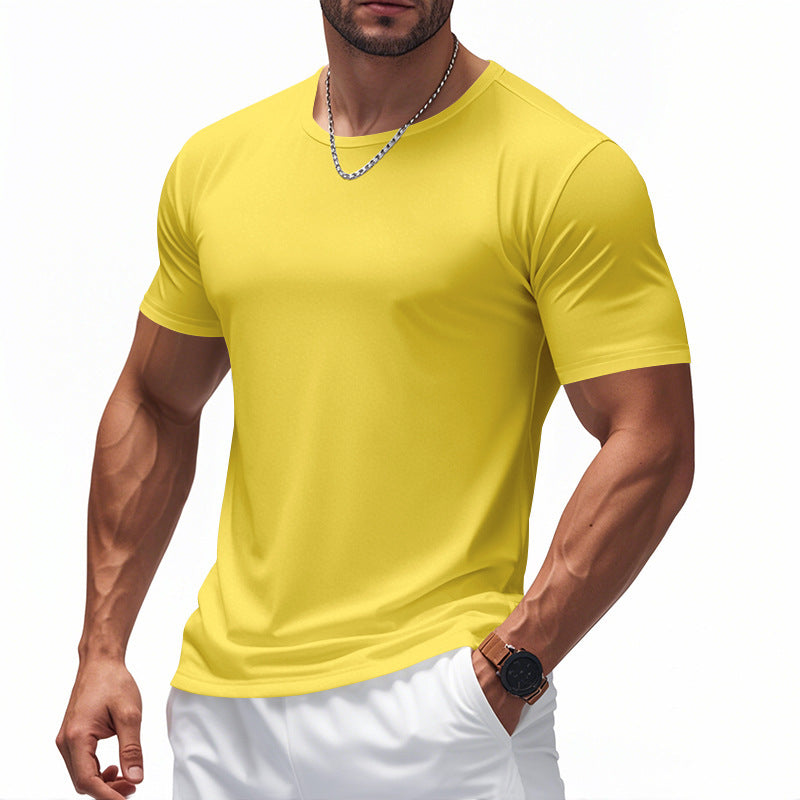 Workout T-shirt met ronde hals en korte mouwen