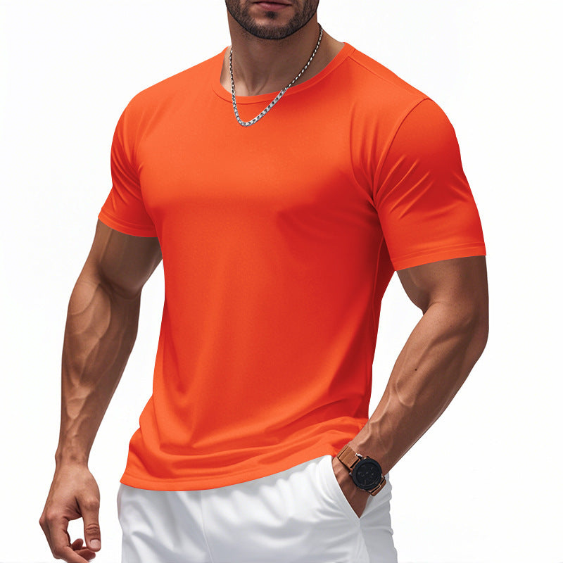 Workout T-shirt met ronde hals en korte mouwen