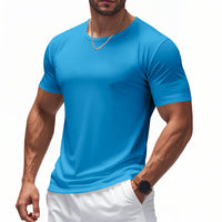 Workout T-shirt met ronde hals en korte mouwen