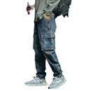 Men's Loose Straight Retro Fashion Brand Stretch Pants
