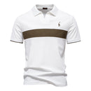 Deer Embroidered POLO Men's Lapel Short-sleeved T-shirt