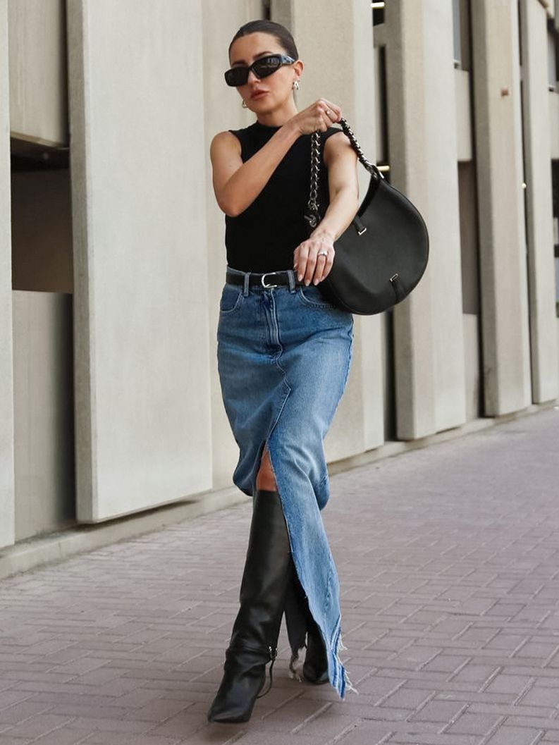 Casual denim rok