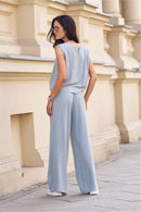 Grijs/ blauw blouse Roco Fashion - MiCa's Fashion & Lifestyle
