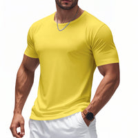 Workout T-shirt met ronde hals en korte mouwen